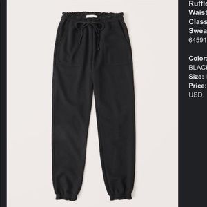 Abercrombie ruffle-waist classic sweatpants